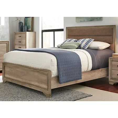 Queen Upholstered Panel Bed